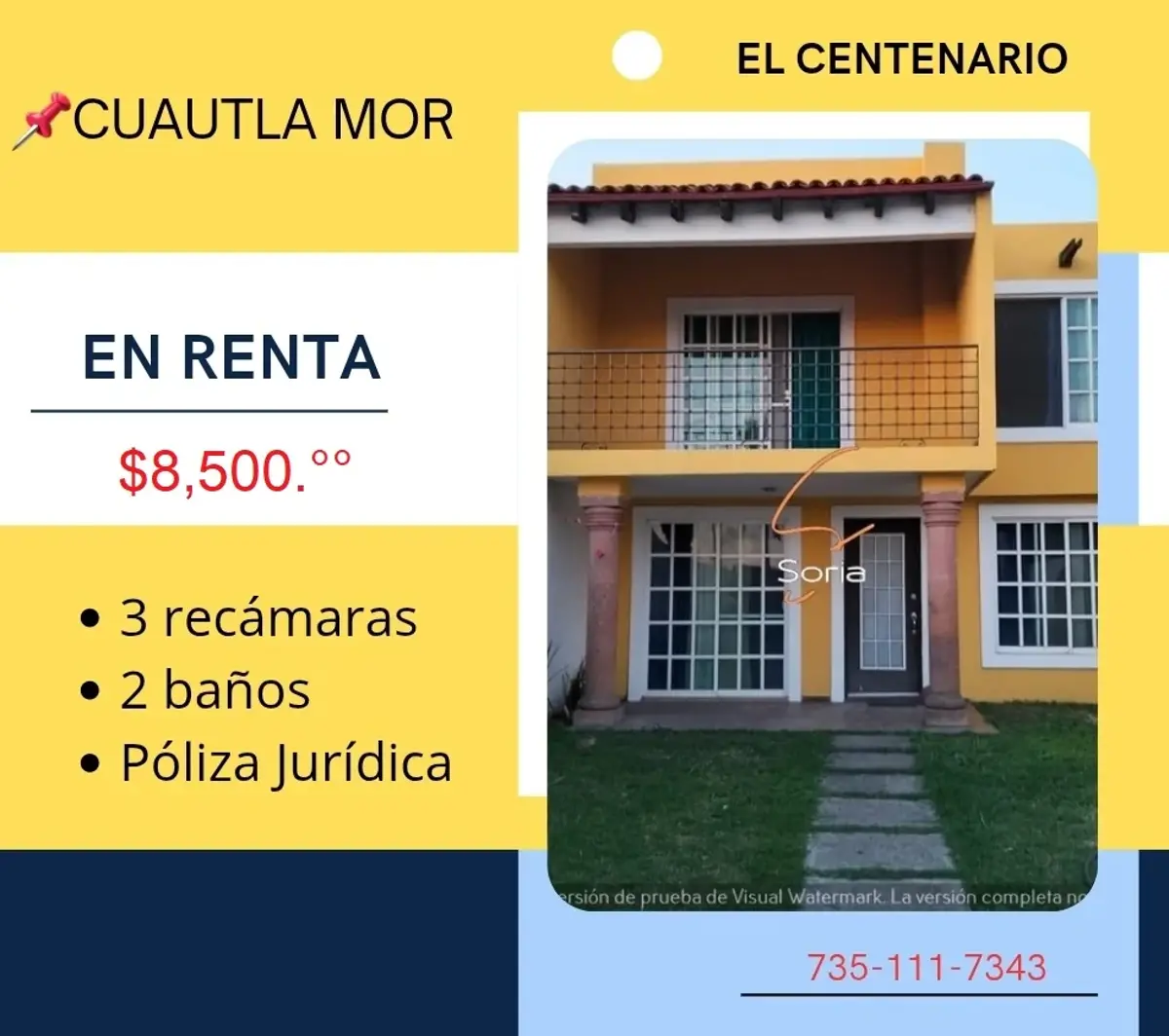 Casa en renta en Casasano, Cuautla — foto 1 de 11