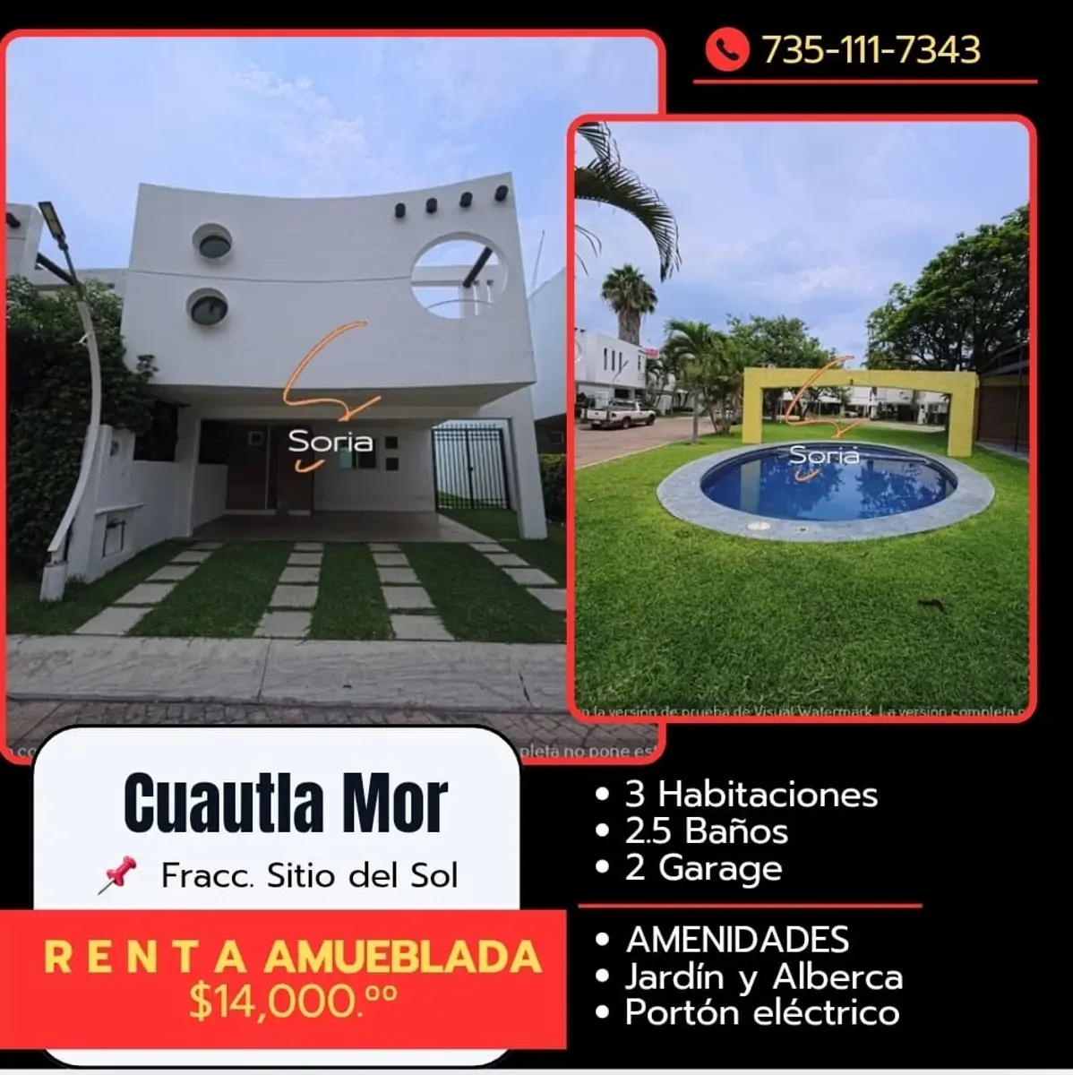 Casa en renta en Sitio del Sol, Cuautla — foto 1 de 8