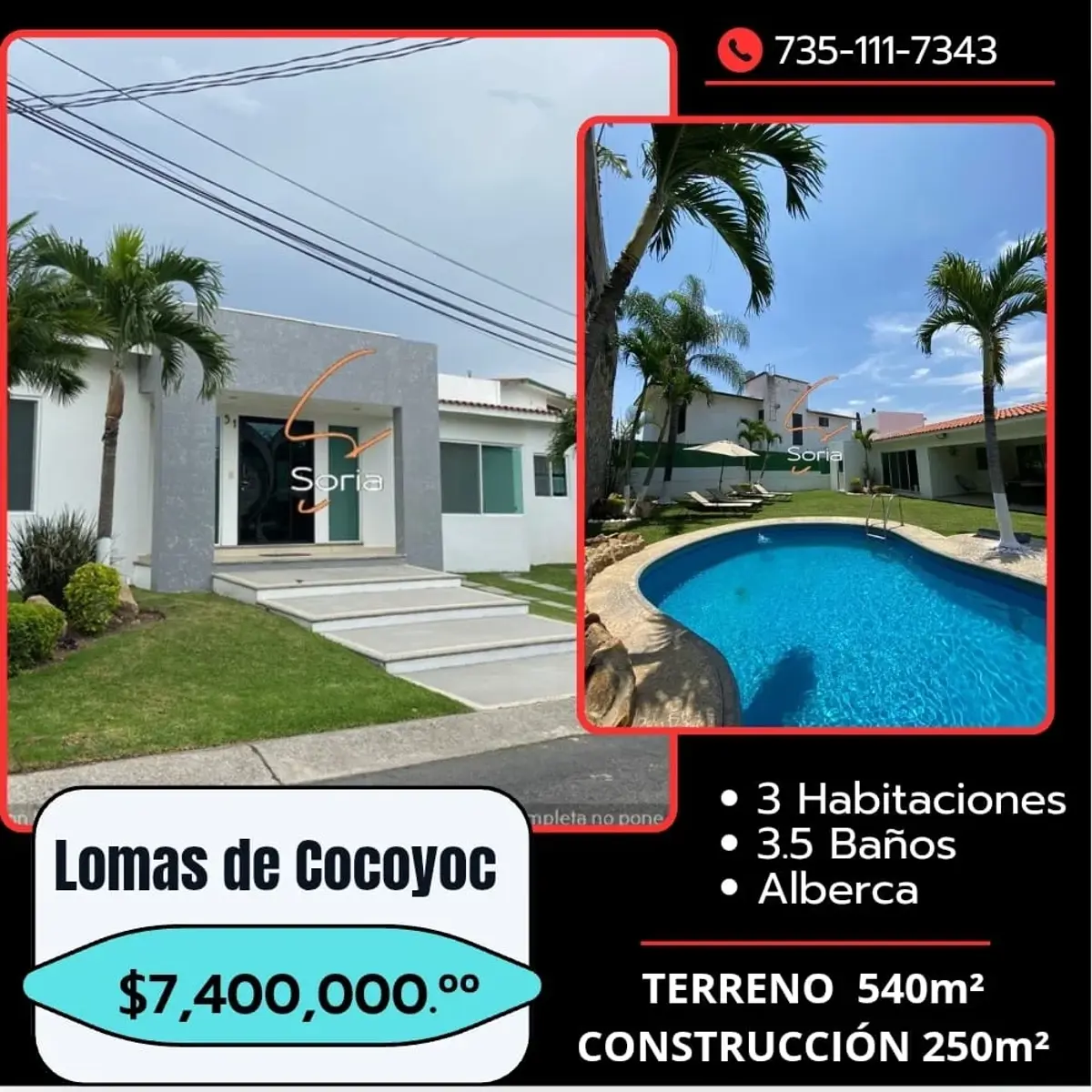 Casa en venta en Lomas de Cocoyoc, Atlatlahucan — foto 1 de 20