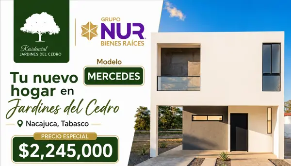 CASA EN VENTA MOD. MERCEDES JARDINES DEL CEDRO