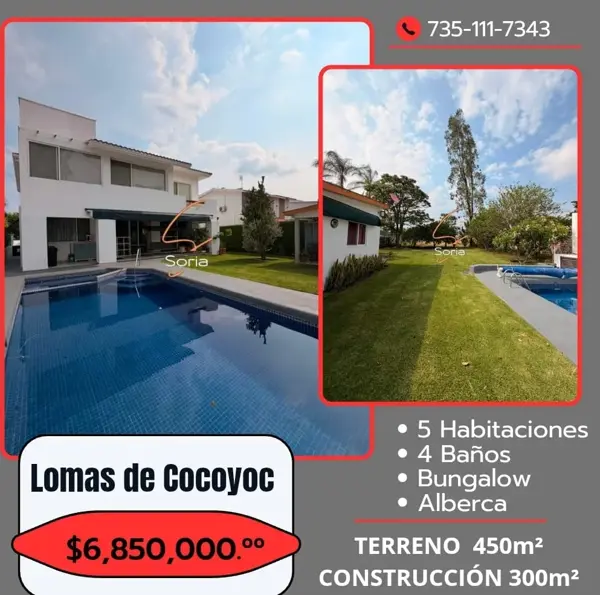 CASA EN LOMAS DE COCOYOC CASA EN LOMAS DE COCOYOC