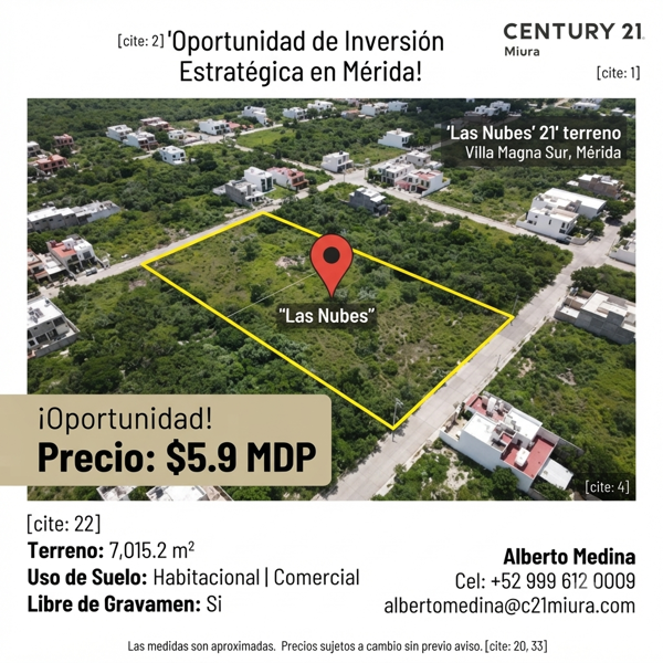Terreno en Las Nubes, Mérida, Yucatán