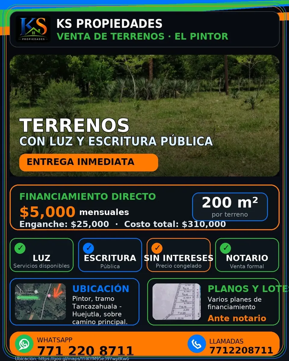 Terreno en venta en La Garita, Huejutla de Reyes