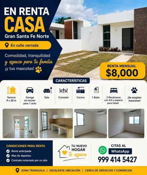 Casa en Renta Gran Santa Fe