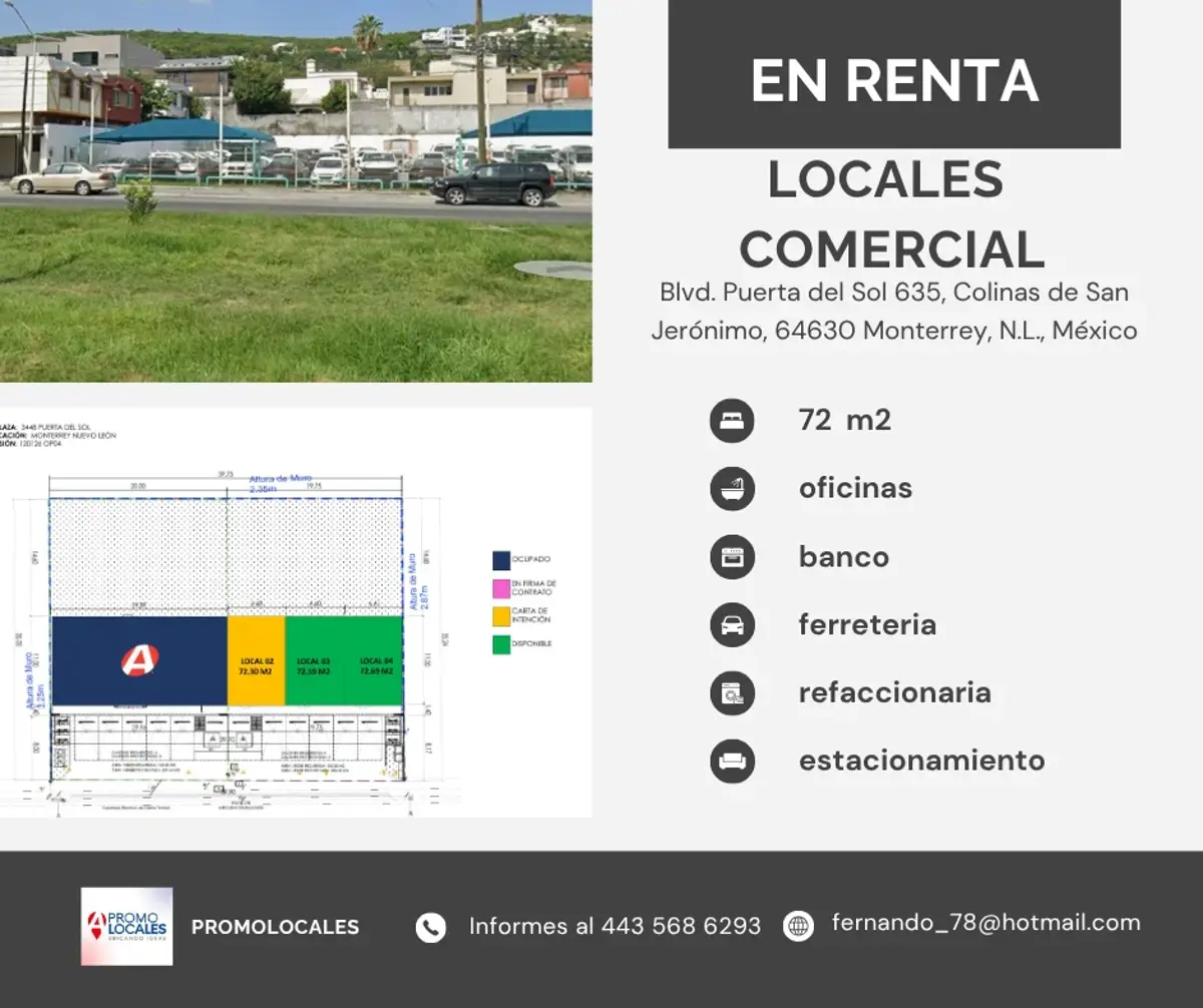 Local en renta en Colinas de San Jeronimo, Monterrey — foto 1 de 3