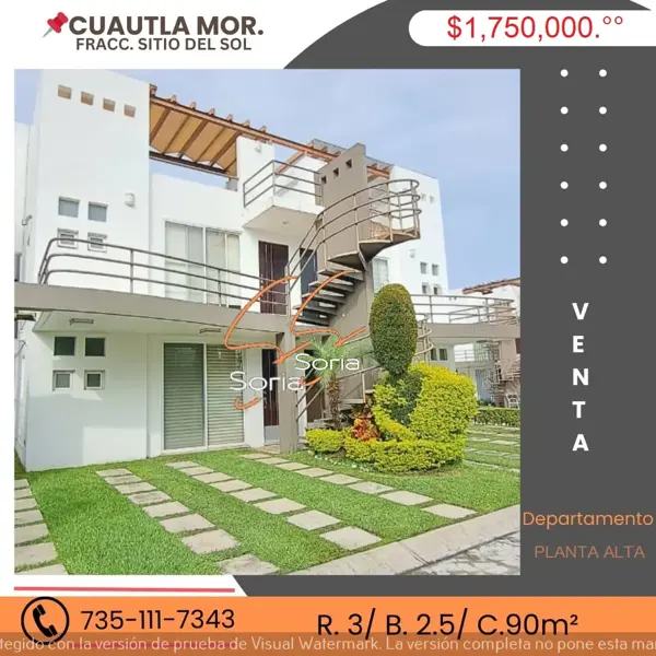 Departamento en venta en Sitio del Sol, Cuautla, Morelos