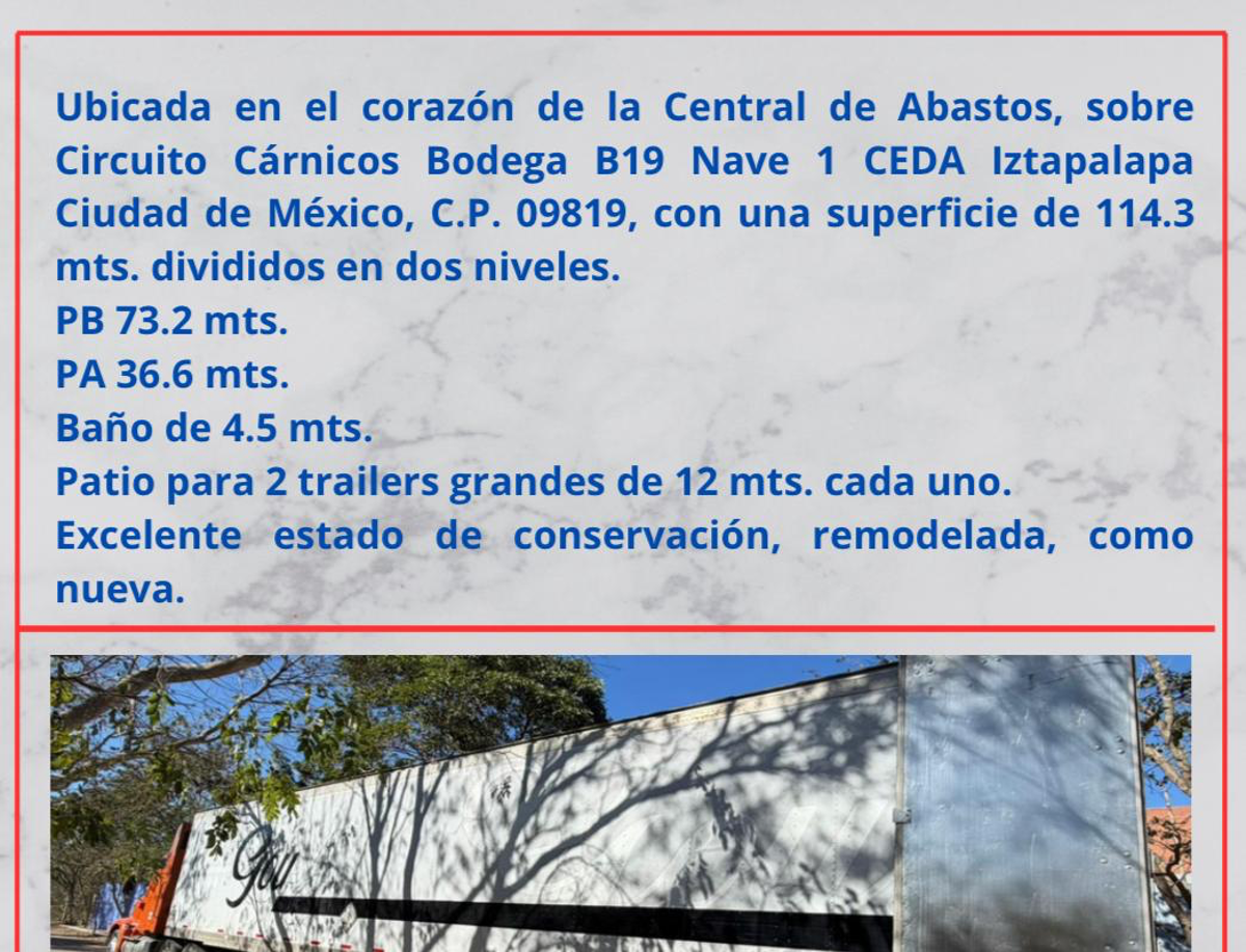 Bodega en renta en Central de Abasto, Iztapalapa — foto 1 de 16
