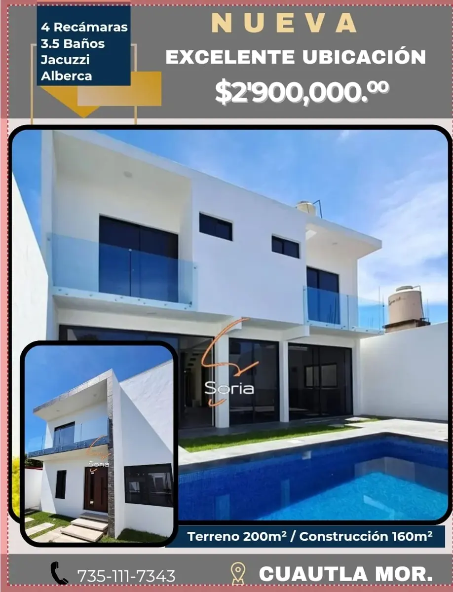 Casa en venta en Puxtla, Cuautla — foto 1 de 13