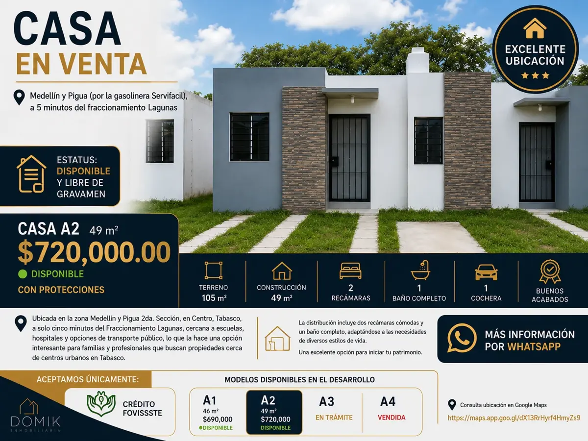 Casa en venta cerca de Fraccionamiento Lagunas en Centro, Tabasco - $720,000 Casa en venta cerca de Fraccionamiento Lagunas en Centro, Tabasco - $720,000