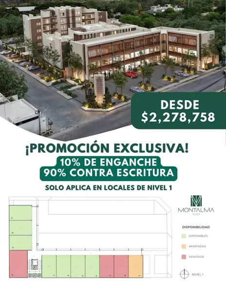 Local comercial en Venta en Montalma Plaza and Wellness, Dzitya