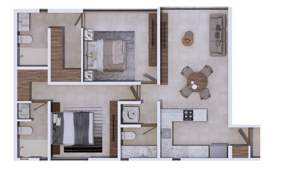 Departamento en venta en Santa Gertrudis Copo, Mérida — foto 2 de 16