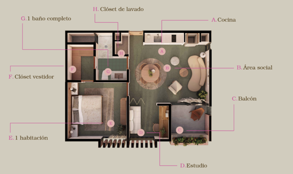 Departamento en venta en Montes de Ame, Mérida — foto 3 de 28