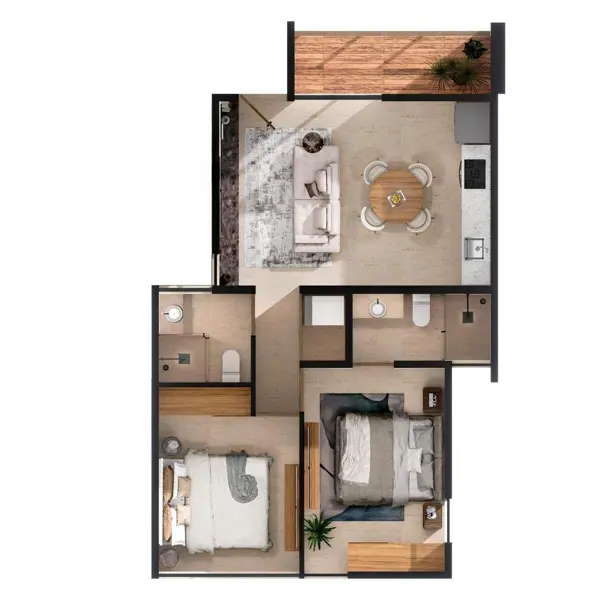 Departamento en venta en Dzitya, Mérida — foto 2 de 7