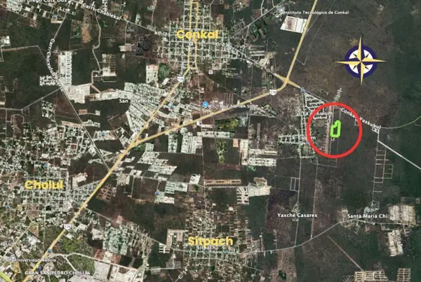 Terreno en Venta para Desarrollar 4.77 HAS Listas para Construir en Yaxkukul