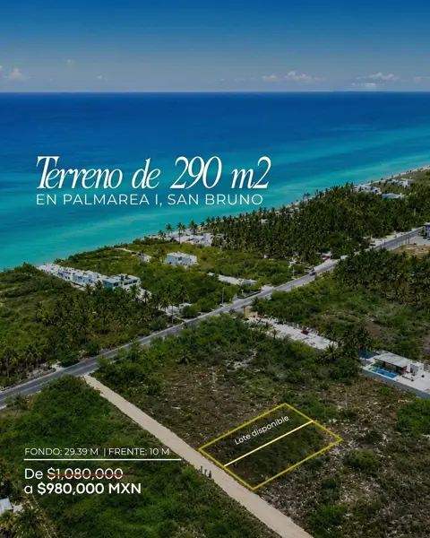 Terreno de 290m2 en Palmaréa I, San Bruno