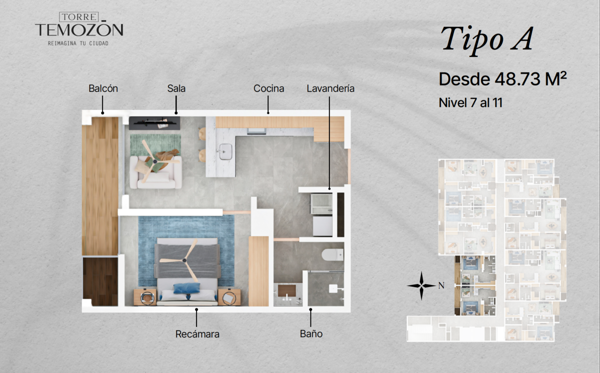 Departamento en venta en Temozon Norte, Mérida — foto 2 de 14