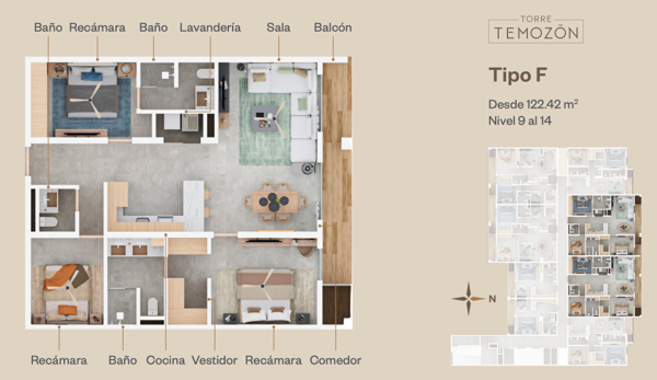 Departamento en venta en Temozon Norte, Mérida — foto 2 de 24