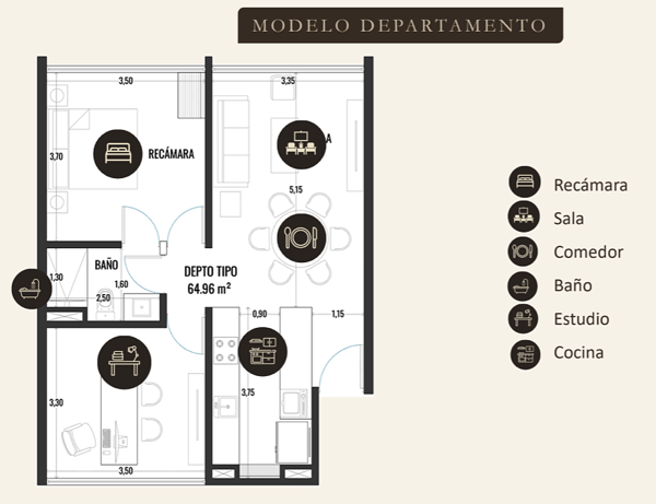Departamento en venta en Conkal, Conkal — foto 2 de 20