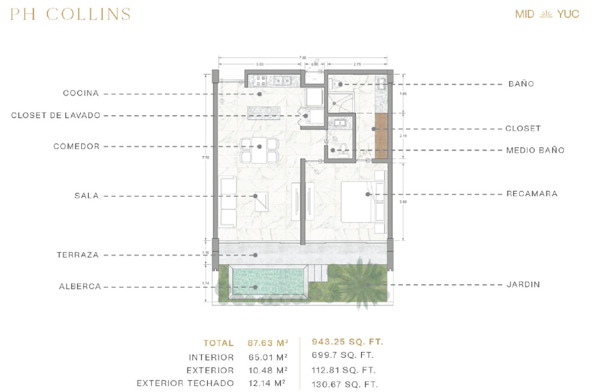 Departamento en venta en Tixcuytun, Mérida — foto 2 de 21