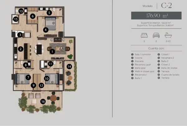 Departamento en venta en Santa Gertrudis Copo, Mérida — foto 2 de 19