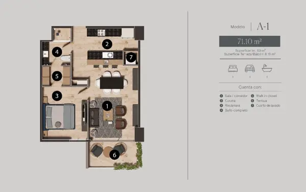 Departamento en venta en Santa Gertrudis Copo, Mérida — foto 3 de 21