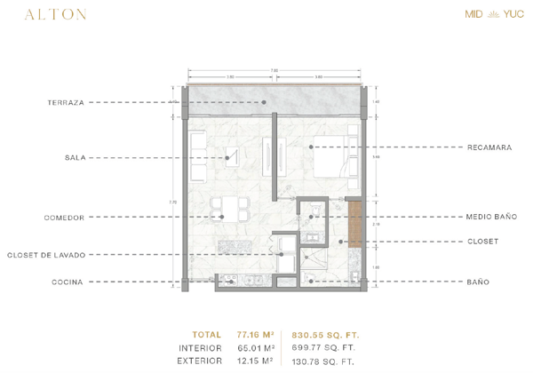Departamento en venta en Tixcuytun, Mérida — foto 2 de 20