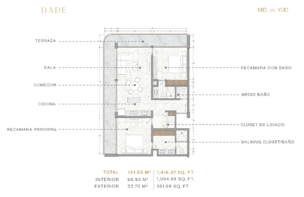 Departamento en venta en Tixcuytun, Mérida — foto 2 de 22