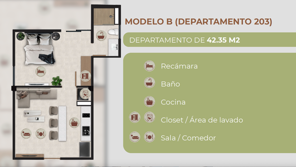 Departamento en venta en Santa Gertrudis Copo, Mérida — foto 2 de 18