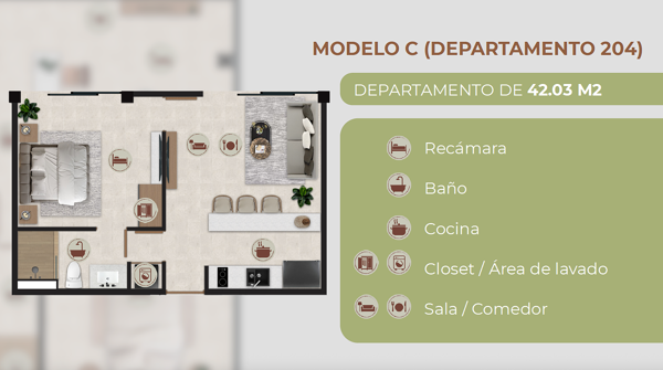 Departamento en venta en Santa Gertrudis Copo, Mérida — foto 3 de 18