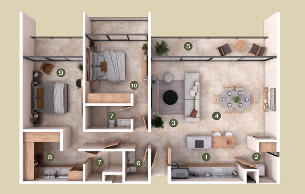 Departamento en venta en San Ramon Norte, Mérida — foto 3 de 28