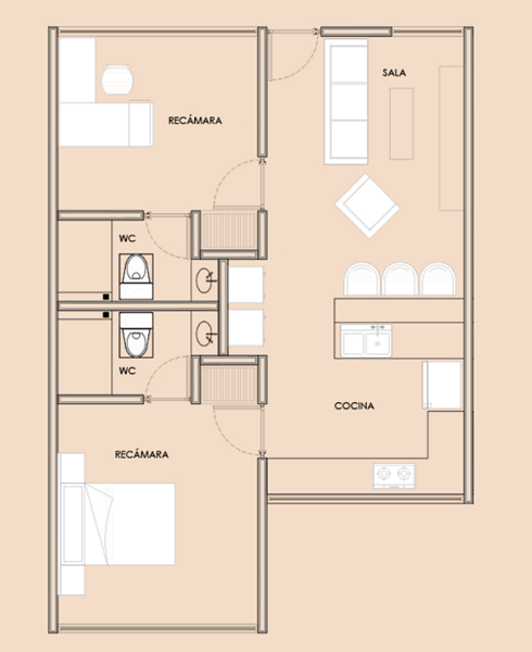 Departamento en venta en Temozon Norte, Mérida — foto 2 de 16