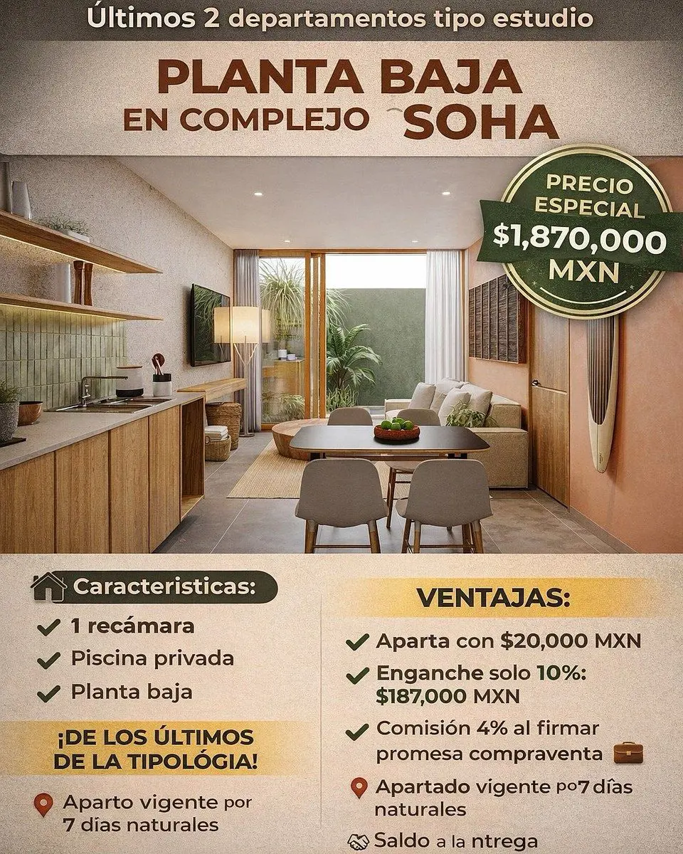 Departamento en venta en Santa María Yaxché, Mérida — foto 1 de 15