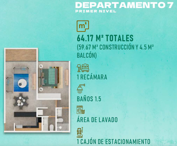 Departamento en venta en Cholul, Mérida — foto 2 de 15