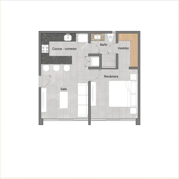 Departamento en venta en Temozon Norte, Mérida — foto 2 de 16