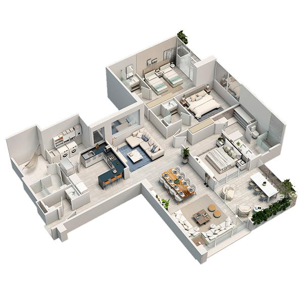 Departamento (3 PLUS. Torre Vita1) en Venta en Infiniti Mérida