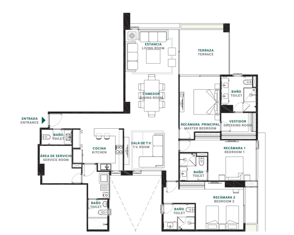 Departamento en venta en Monterreal, Mérida — foto 2 de 27