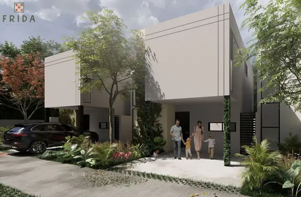 Casa(A-4R)de Dos Planta en Frida Residencial en Conkal