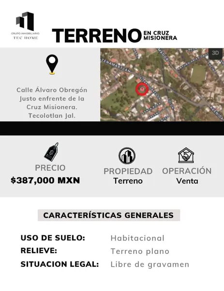 Terreno en venta en Tecolotlán, Tecolotlán — foto 2 de 3