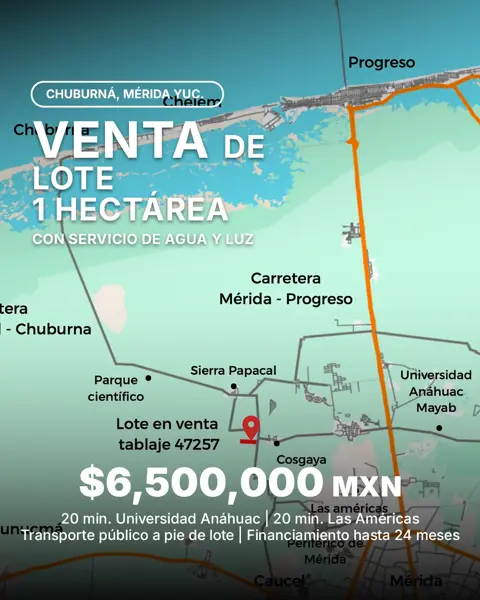 Terreno en venta en Sierra Papacal, Mérida — foto 3 de 3