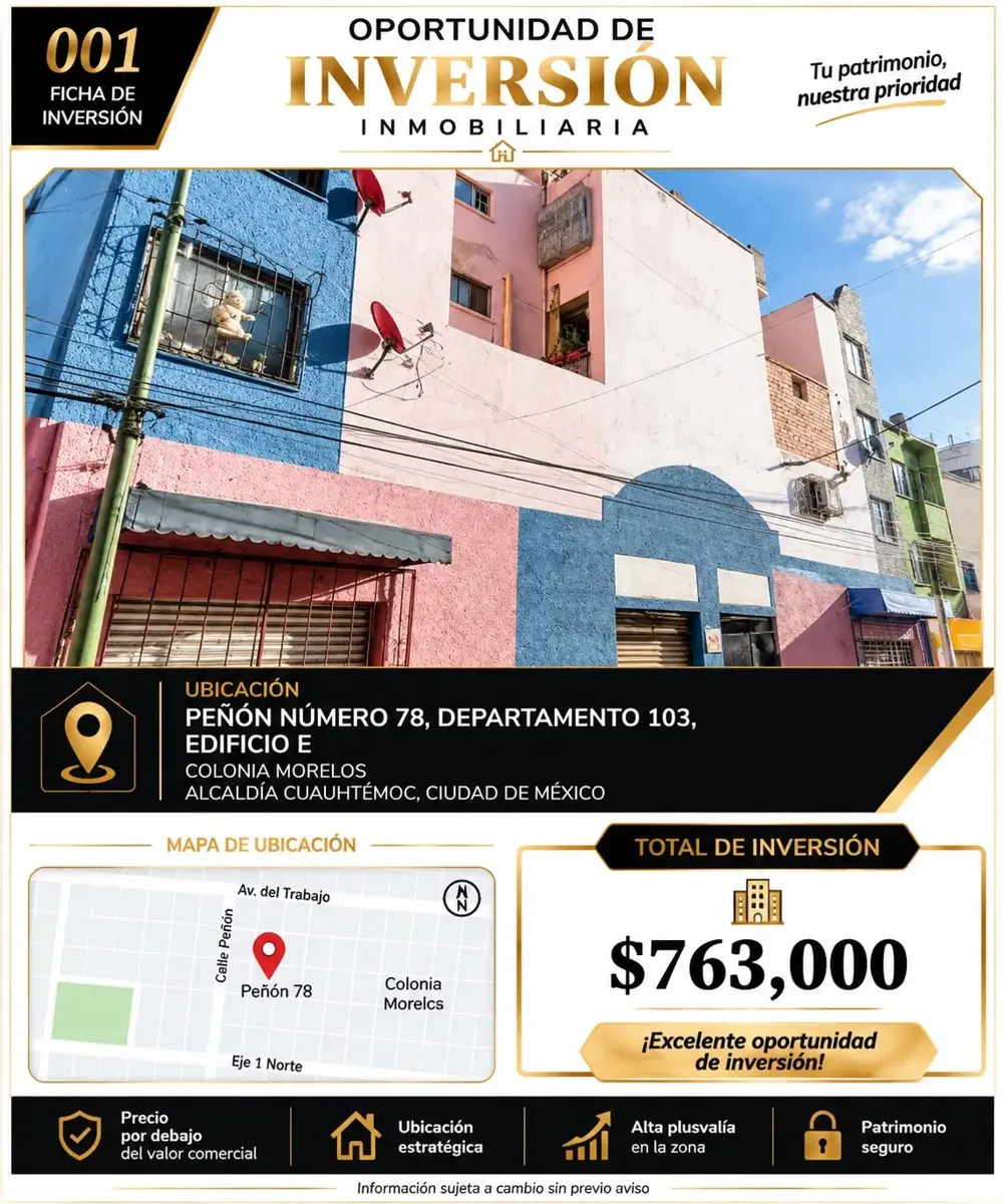 Edificio en venta en Morelos, Cuauhtémoc