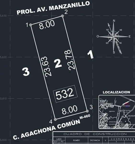 Terreno en venta en Santa Carolina, Manzanillo, Colima