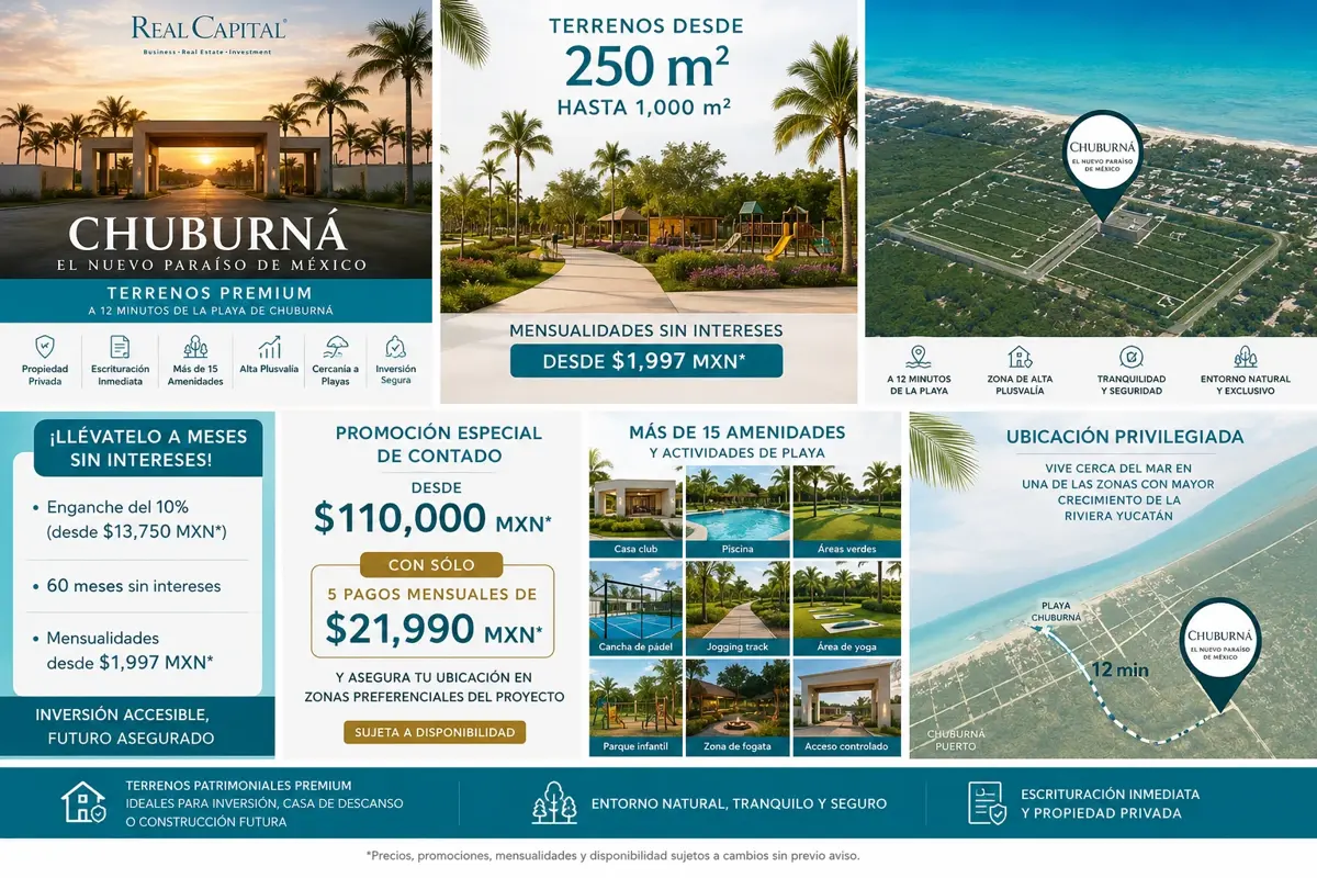Terreno en venta en Chuburna Puerto, Progreso