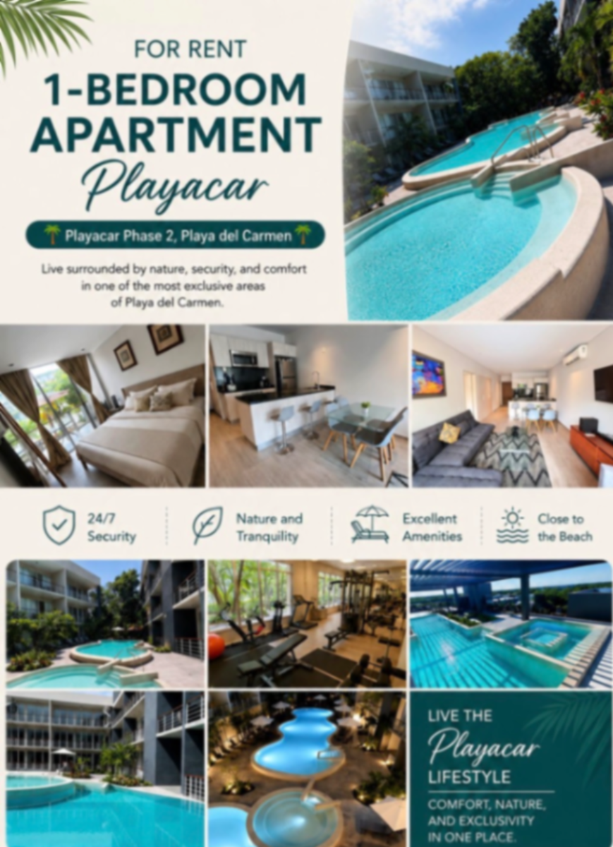 Departamento en renta en Playa del Carmen, Playa del Carmen