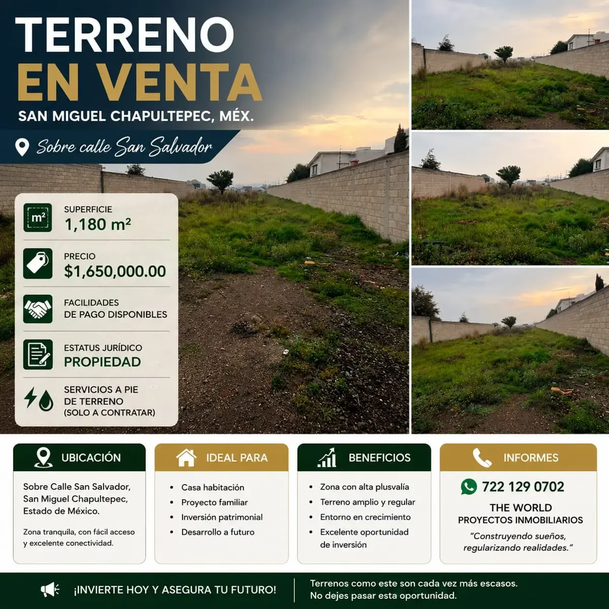 Terreno en venta en Chapultepec, Chapultepec