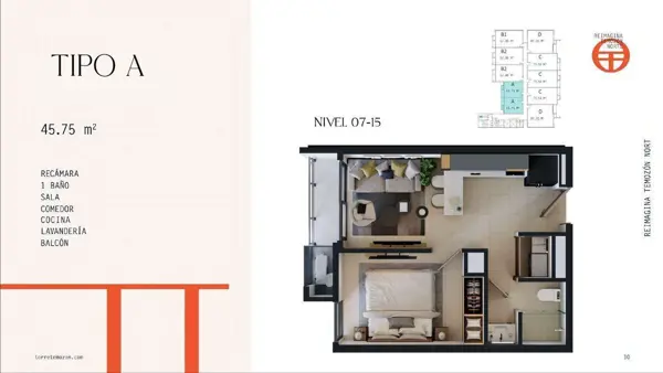 Departamento en venta en Temozon Norte, Mérida — foto 3 de 26