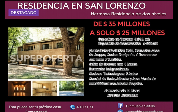 Grande Inmueble en San Lorenzo Residencial Saltillo