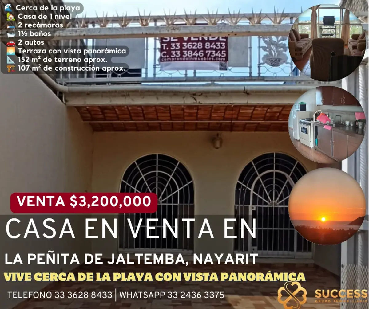 Casa en venta en La Peñita de Jaltemba Centro, Compostela — foto 1 de 19
