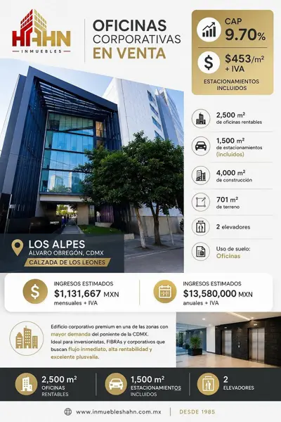 Edificio en venta en Los Alpes, Álvaro Obregón — foto 2 de 12