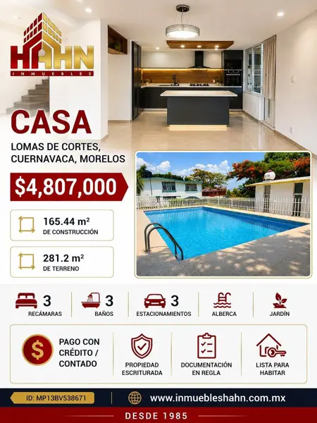 Casa en venta en Lomas de Cortes, Cuernavaca — foto 2 de 12