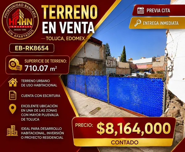 Terreno en venta en La Merced (Alameda), Toluca — foto 2 de 16